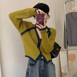Women's Knits French Style High-class V-neck Sweater Autumn Women 2023 Vintage Versatile Unique Design Fragrant Sweaters