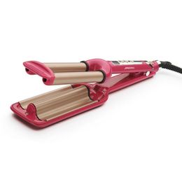 Curling Irons Fashion Ceramic Triple Barrels Three LCD Iron Deep Wave Curler Hair Waver high quality 230828