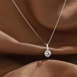 Chains Necklace For Women Zircon Water Drop Pendant Clavicle Chain Valentines Day Gift Wedding Party Jewellery And Accessories