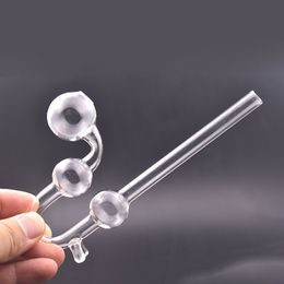 2pcs Colourful Glass Oil Burner Pipe Hand Smoking Water Pipe Thick Pyrex Snake 30mm ball glass pipe Oil Burner Water Bong Hookahs Oil Pot with Balancer