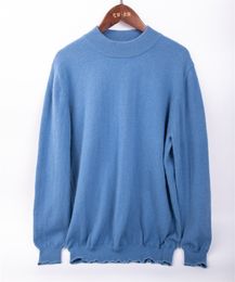 Men's Sweaters Cashmere 100 Pure Pashm Midneck Warm Soft Pullover Sweater High Quality 230828