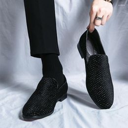 Dress Shoes 2023 Fashion A Slip-on Lazy British Style Men's Soft Sole Casual Breathable Bean