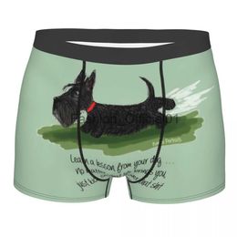 Cool Kawaii Scottie Dog Boxers Shorts Underpants Male Stretch Scottish Terrier Briefs Underwear x0829