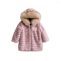 Down Coat 2023 Baby Teenage Winter Thick Children Parka Kids Girls Faux Fur Fleece Hooded Coats Wearable On Both Sides Jackets Clothes
