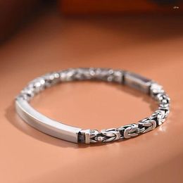 Link Bracelets Men's Safety Pattern Bracelet Trendy And Niche Design Versatile Retro Couple Jewelry