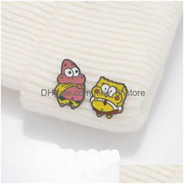 Pins Brooches Sponge Baby Friends Brooch Cute Movies Games Hard Enamel Pins Collect Metal Cartoon Backpack Hat Bag Collar Lapel Badge Dh7So