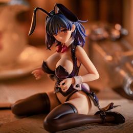 Finger Toys 13cm Misaki Kurehito Kneeling Position Blowing Stone Flower Casino Bunny Girl PVC Cute Girl Anime Action Figure Model Gift Toys