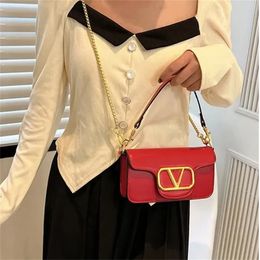Luxury Brand Chain Bags Fashion V Letter Wallet Vintage Ladies Solid Colour Leather Handbag Designer Shoulder Crossbody Bag New9866