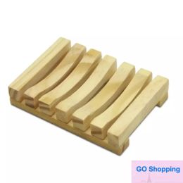 Classic Stock Natural Wooden Bamboo Soap Dish Tray Holder Storage Soap Rack Plate Box Container for Bath Shower Plate Bathroom