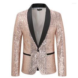 Men's Suits Autumn Sequined Blazer Gentleman Formal Suit Wedding Shiny Stage Performance Nightclub Fashion Brand Jacket