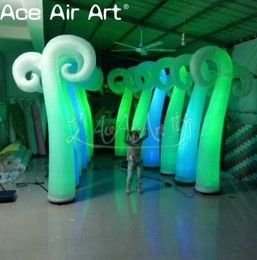 wholesale 6 pcs/lot Good party decoration beautiful straight lighting Inflatable sheep horn for decorations come with air blower