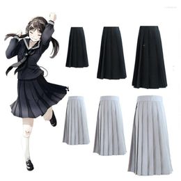 Clothing Sets Girls Japan South Korea School Dresses Navy Blue Sailor Pleated Skirt Grey Black Jk Uniform Anime College Middle Student