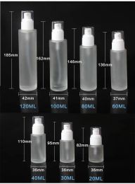 20ml 30ml 40ml 60ml 80ml 100ml 120ml Frosted Glass Cosmetic Bottle Lotion Pump Bottle Refillable Liquid Perfume Spray Bottles DBC