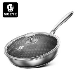 MOEYE Frying Pan 316L Stainless Steel Pan 28/30/32 Kitchen Nonstick Pan Cooking Skillet Kitchen Nonstick Skillet Induction Pan HKD230828