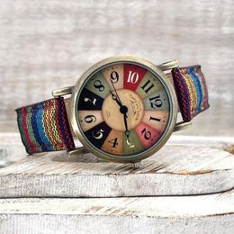 Wristwatches Ladies Watch Vintage Comfortable Decorative Ethnic Style Female Men Quartz