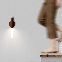 Lampada da parete per armadio da interno, senza fili, con sensore di movimento notturno a induzione della luce a LED