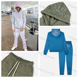 Mens Hoodies Sweatshirts Y2k Women Streetwear Casual Hoodie Synaworld Oversized Two Piece Set Tracksuit Syna World Men Clothes Q2