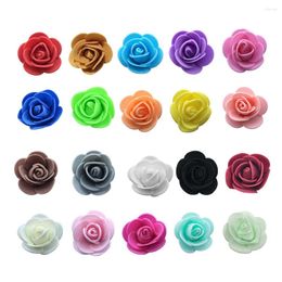 Decorative Flowers 100pcs Artificial Heads Flower Balls Making 3.5CM Bridal Fake DIY Decorations PE Foam Rose Head Party Supplies