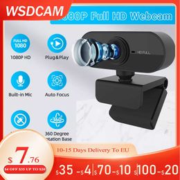 Wsdcam HD 1080P Cam Webcam Computer PC Web USB Camera with Microphone Rotate Camera for Video Calling Conference Work HKD230825 HKD230825 HKD230828 HKD230828