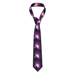 Bow Ties Mens Tie Slim Skinny Galaxy Purple Necktie Fashion Free Style Men Party Wedding