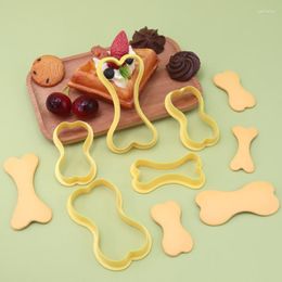 Baking Moulds 5Size Dog Bone Cookie Cutter Fondant Biscuit Stamp Mold Set Shape For Birthday Cake Decoration Tools