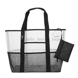 Shoulder Bags Transparent handDesigner Bag Women's top Large capacity transparent Designer Portable mesh beach fitness swimming training caitlin_fashion_bags