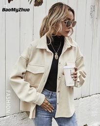 Womens Wool Blends Women Jacket Office Autumn Female Vintage Pockets Trench Coat Winter Warm Jackets Branded Oversize Luxury Outerwear 230828