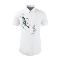 Men's Casual Shirts High Quality Luxury Jewelry Men Colors Style Painting Summer Arrival Short Sleeve Printedgood