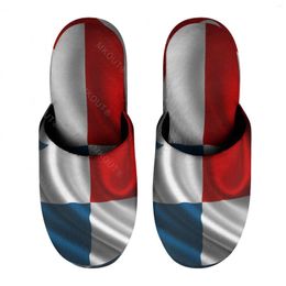 Slippers Panama Flag (5) Warm Cotton For Men Women Thick Soft Soled Non-Slip Fluffy Shoes Indoor House Clapper