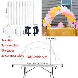 Decoration 2Sets Adult Kids Birthday Balloon Column Stand Wedding Arch Baby Shower 100pcs Latex Globos For Number Ballons