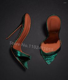 Slippers Sexy Pointed Toe Thin Heels Women Slingback Pumps Summer Ladies Party Shallow Shoes Fashion Catwalk Hight Heel Slip-On