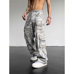 Men's Jeans Camo Pants Baggy Hip Hop Trousers for Men Oversize Cargo Streetwear Denim Y2k Man Trendyol Woman Casual Grey