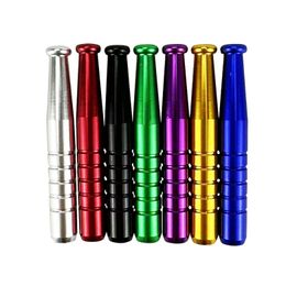 Newest Mini Aluminium Dugout Pipes Snuff Dry Herb Tobacco Philtre Handpipes Cigarette Holder Portable Torch Style Smoking Catcher Taster Bat One Hitter Hand Tube