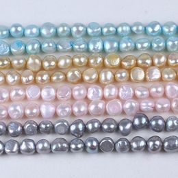 Loose Gemstones 9-10mm Colorful Baroque Cultured Fresh Water Pearls For Jewellery Making