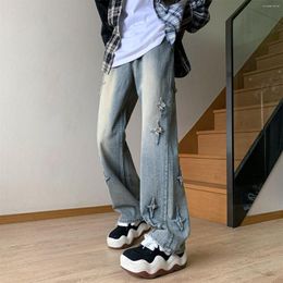 Men's Jeans For Men 2023 Fashion Streetwear Baggy Man Hip Hop Y2k Loose Wide Trousers Cross Denim Pants Cargo Punk Clothing