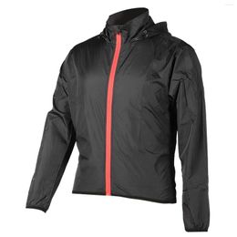 Racing Jackets Waterproof Cycling Jacket Black Light Breathable Windproof Quick Dry Long Sleeve Hooded Outdoor Sports