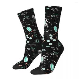 Men's Socks Funny Microbiology Retro Harajuku Street Style Casual Pattern Crew Crazy Sock Gift Printed