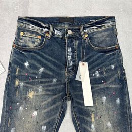 PurpleBRAND Fashion Mens Jeans Cool Style Luxury Designer Denim Pant Distressed Ripped Biker Blue Jean Slim Fit Motorcycle CHD2308291 megogh