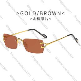 Fashion Designer Cool sunglasses New style card family personalized frameless Sunglasses Street Photo Show mADST