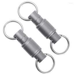 Keychains Pull Apart Heavy Duty Car Key Holder Retractable Keychain With 2 Titanium Ring