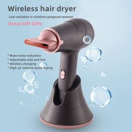 Hair Dryers Wireless Dryer With Large Air Volume Cold And Children'S Outdoor Convenient Charging Gift 230828