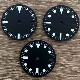 Other Watches Black White/Orange 29mm Vintage Watch Dial Green Luminous GMT Dial for NH34 Movement Watch Modification Accessories 230829
