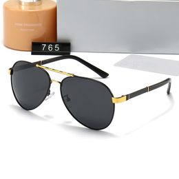 Top luxury Sunglasses Polaroid lens designer women s Men s Goggle senior Eye wear For Women eyeglasses frame Vintage Metal Sun Glasses With Box A J 765