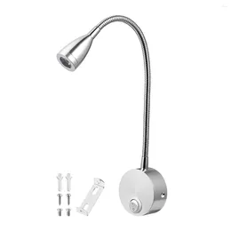 Wall Lamp Moech AC 85-265V 3W 360-degree Flexible Arm LED Light Reading Bedside With Switch (Warm White)