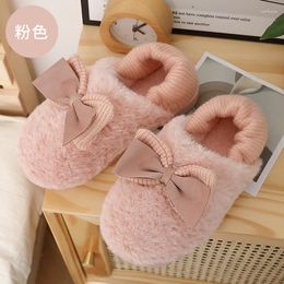 Slippers Cotton Female Winter Cute Home Non-Slip Wear-Resistant Lightweight Thick Bottom Couple Warm Fluffy Shoes