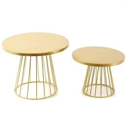 Bakeware Tools 2Pcs Metal Cake Stands 8/10 Inch Pillar Style Cupcake Display Stand Dessert Tray Pie Plates For Wedding Party