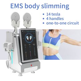 Newest Emslim RF Slimming Machine 13 Tesla Muscle Building Machine Sculpting Body Electric Stimulation Instrument Abdominal Muscle Trainer Air Cooling System