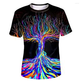 Men's T Shirts Trees Graphics 3D Printed Summer Streetwear Hip Hop Trends Cool Short Sleeve Kid Tee Shirt Tops Women Clothe