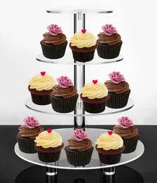 Clear foldable cupcake acrylic display stand
