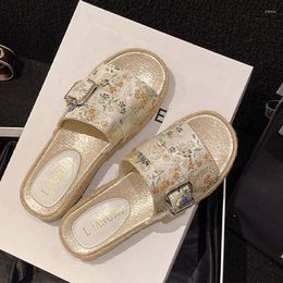 Slippers 2023 Flats Women Shoes Beach Flip Flops Summer Sandals Classics Open Toe Bedroom Slides Dress Lady Zapatillas